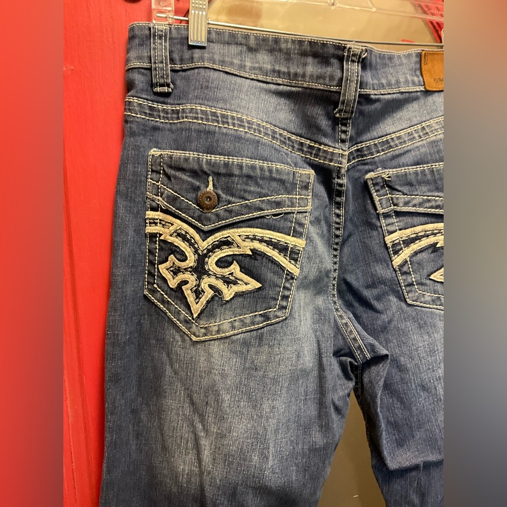 Flypaper male jeans Y2K bootcut embroidered back pockets - Picture 5 of 8